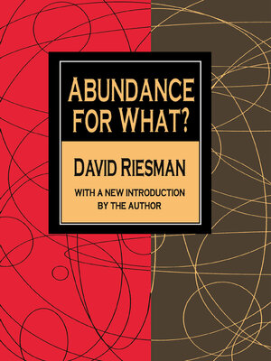 cover image of Abundance for What?